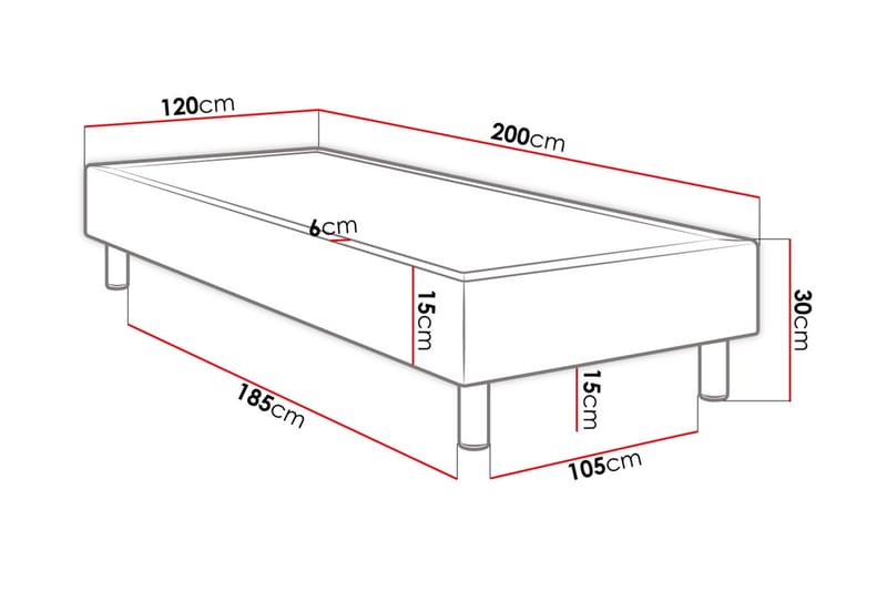 Kontinentalsäng Forenza 120x200 cm - Vit - Kontinentalsäng - Dubbelsäng - Komplett sängpaket