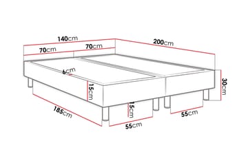 Kontinentalsäng Forenza 140x200 cm - Grön - Möbler - Säng - Kontinentalsäng