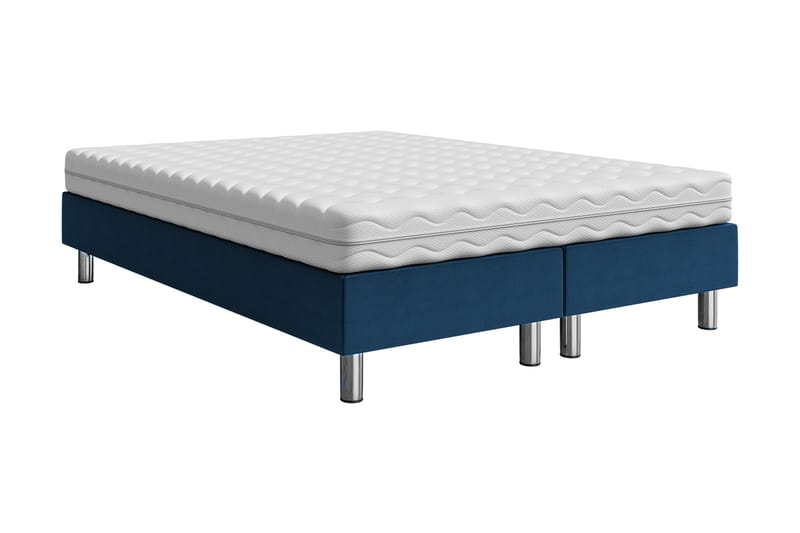 Kontinentalsäng Forenza 160x200 cm - Blå - Kontinentalsäng - Dubbelsäng - Komplett sängpaket