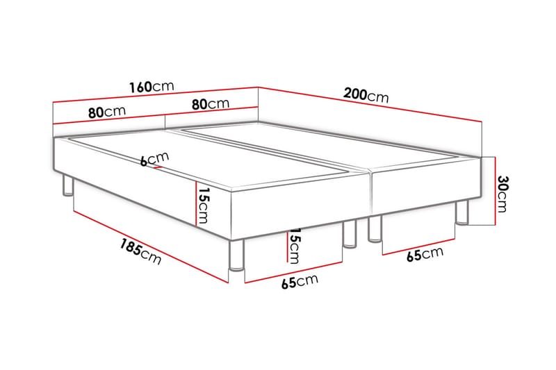 Kontinentalsäng Forenza 160x200 cm - Grön - Möbler - Säng - Kontinentalsäng