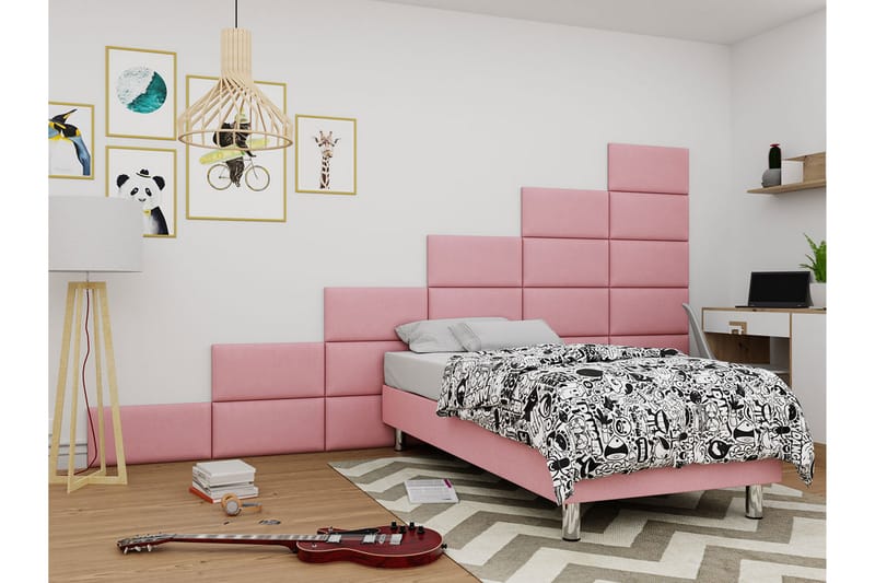 Kontinentalsäng Forenza 90x200 cm - Rosa - Möbler - Säng - Kontinentalsäng
