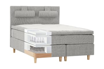 Kontinentalsäng Grand 160x200 Fast/Mjuk Ljusgrå - Latex - Möbler - Säng - Kontinentalsäng