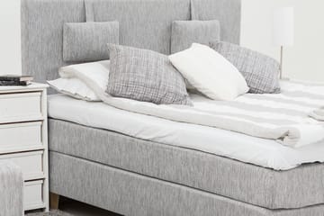 Kontinentalsäng Grand 160x200 Fast/Mjuk Ljusgrå - Latex - Möbler - Säng - Kontinentalsäng