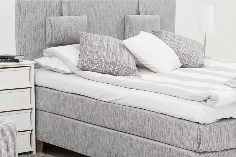 Kontinentalsäng Grand 160x200 Fast/Mjuk Ljusgrå - Latex - Möbler - Säng - Kontinentalsäng