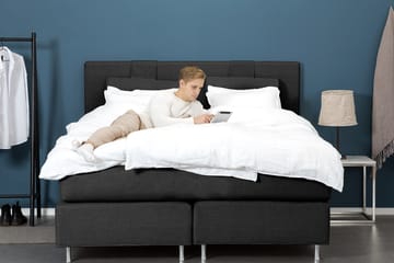 Kontinentalsäng Ingvar 160x200 Tagel - Mörkgrå - Möbler - Säng - Kontinentalsäng