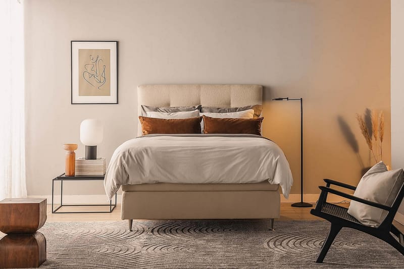 Kontinentalsäng Kakichi 140x200 cm - Beige - Möbler - Säng - Kontinentalsäng