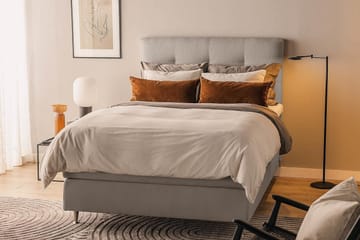 Kontinentalsäng Kakichi Boucle 120x200 - Grå - Möbler - Säng - Kontinentalsäng