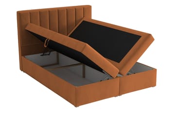 Kontinentalsäng Kalliopi 140x200 cm - Brun/Orange - Möbler - Säng - Kontinentalsäng