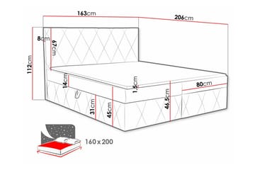 Kontinentalsäng Kintore 160x200 cm - Möbler - Säng - Kontinentalsäng