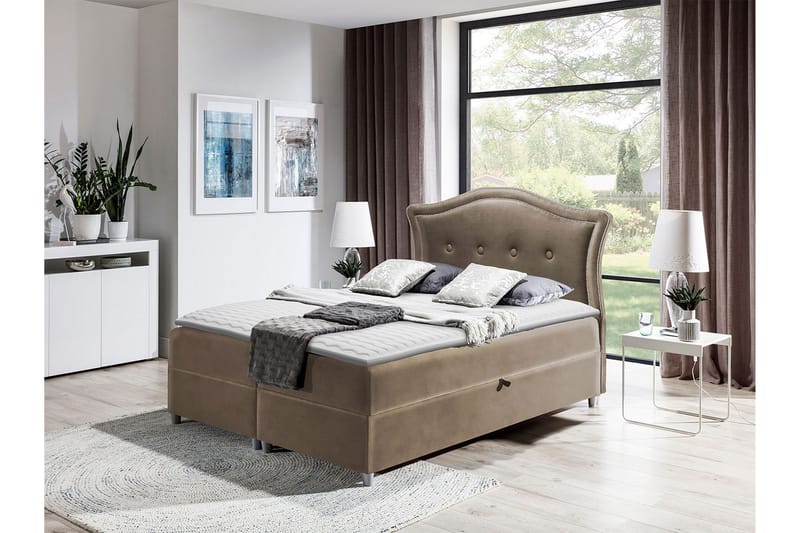 Kontinentalsäng Kollmorgen 120x200 cm - Brun - Möbler - Säng - Kontinentalsäng