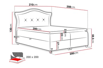 Kontinentalsäng Kollmorgen 200x200 cm - Blå - Möbler - Säng - Kontinentalsäng