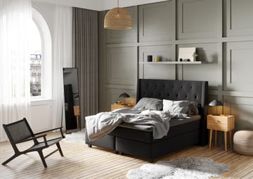 Kontinentalsäng Langham 210x210 cm - Svart - Möbler - Säng - Kontinentalsäng