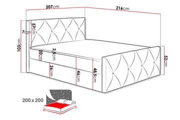Kontinentalsäng Lavesta Lux 200x200 cm - Möbler - Säng - Kontinentalsäng