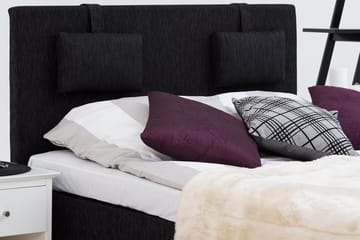 Kontinentalsäng Longford 120x200 Fast Polyeterskum - Svart - Möbler - Säng - Kontinentalsäng