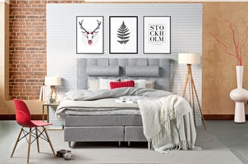 Kontinentalsäng Longford 140x200 Fast Polyeterskum - Svart - Möbler - Säng - Kontinentalsäng