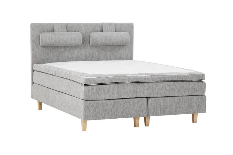 Kontinentalsäng Longford 160x200 Fast Polyeterskum - Ljusgrå - Möbler - Säng - Kontinentalsäng