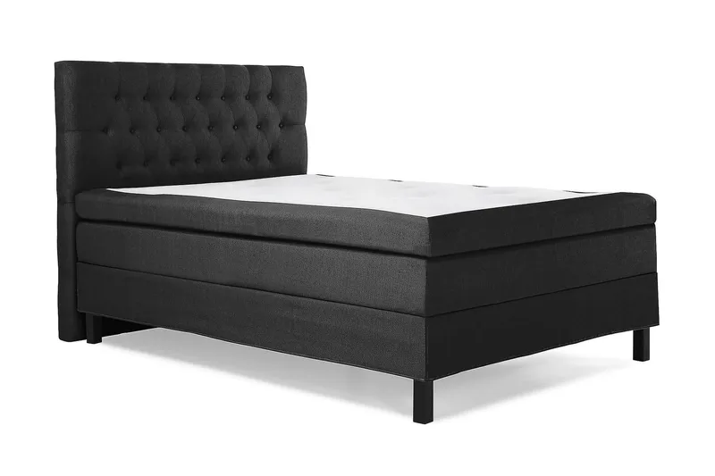 Kontinentalsäng Lucky 140x200 Polyeter - Svart|Grå - Möbler - Säng - Kontinentalsäng