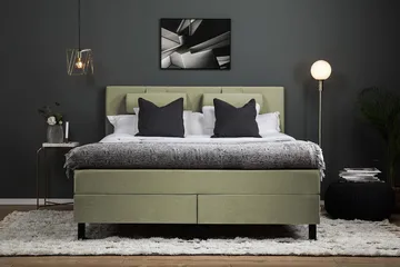 Kontinentalsäng Lucky 150x200 Polyeter - Grön - Möbler - Säng - Kontinentalsäng