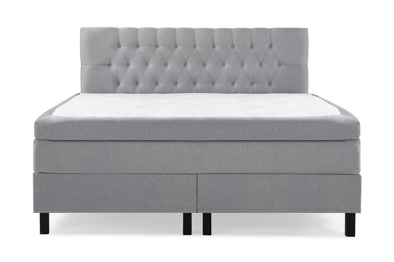 Kontinentalsäng Lucky 160x200 Polyeter - Mellangrå - Möbler - Säng - Kontinentalsäng