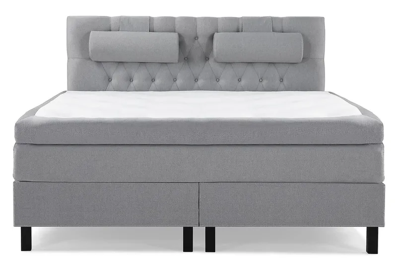 Kontinentalsäng Lucky 160x200 Polyeter - Mellangrå - Möbler - Säng - Kontinentalsäng