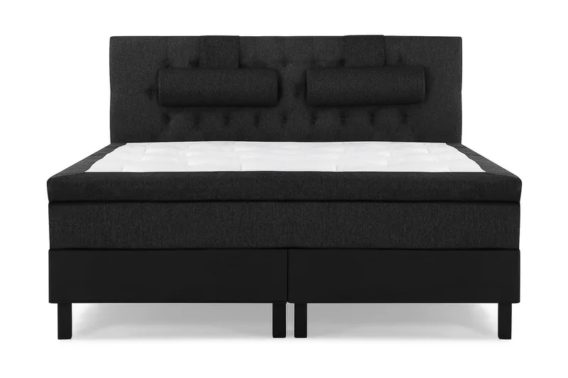 Kontinentalsäng Lucky 160x200 Polyeter - Svart|Grå - Möbler - Säng - Kontinentalsäng