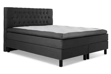Kontinentalsäng Lucky 180x200 Polyeter - Svart|Grå - Möbler - Säng - Kontinentalsäng
