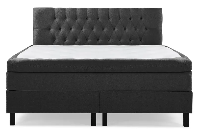 Kontinentalsäng Lucky 180x200 Polyeter - Svart|Grå - Möbler - Säng - Kontinentalsäng