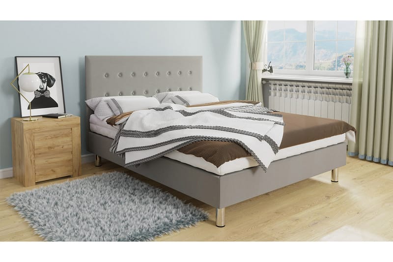 Kontinentalsäng Lux 140x204 cm - Beige - Möbler - Säng - Kontinentalsäng