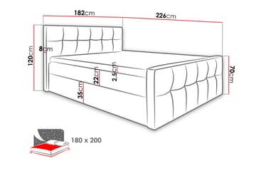 Kontinentalsäng Lycket 180x200 cm - Vit - Möbler - Säng - Kontinentalsäng