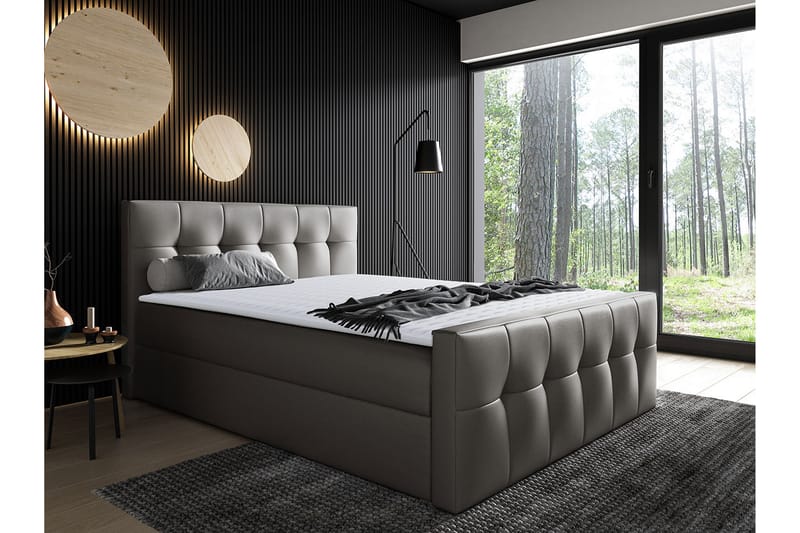 Kontinentalsäng Lycket 200x200 cm - Grå - Möbler - Säng - Kontinentalsäng