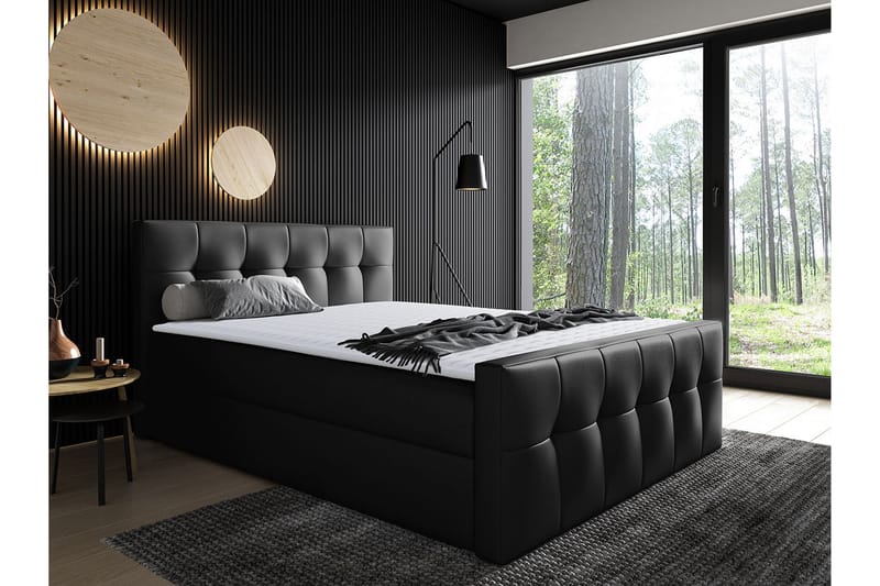 Kontinentalsäng Lycket 200x200 cm - Svart - Möbler - Säng - Kontinentalsäng