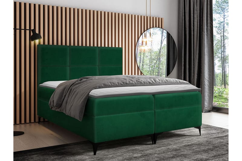 Kontinentalsäng Mename 200x200 cm - Grön - Möbler - Säng - Kontinentalsäng