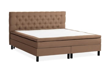 Kontinentalsäng Nayaka 210x210 Latexmadrass - Brun - Möbler - Säng - Kontinentalsäng