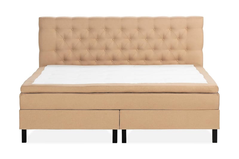 Kontinentalsäng Nayaka 210x210 Memorymadrass - Beige - Möbler - Säng - Kontinentalsäng
