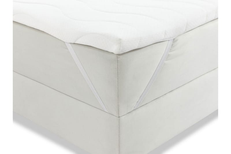 Kontinentalsäng Necunecu 160x200 cm med Sänggavel Tvättbar - Grå - Möbler - Säng - Kontinentalsäng