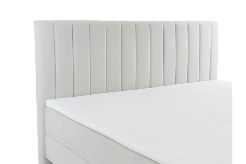 Kontinentalsäng Necunecu 160x200 cm med Sänggavel Tvättbar - Grå - Möbler - Säng - Kontinentalsäng
