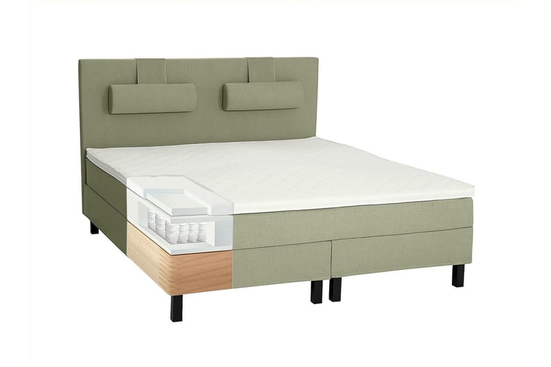 Kontinentalsäng Olivia 120x200 Latex - Grön - Möbler - Säng - Kontinentalsäng