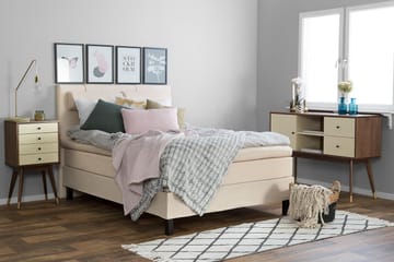 Kontinentalsäng Olivia 120x200 Latexmadrass - Beige - Möbler - Säng - Kontinentalsäng