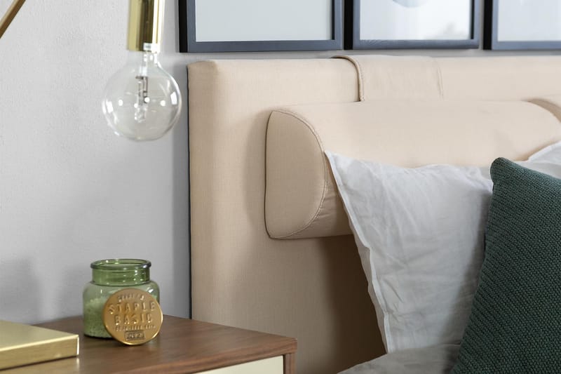 Kontinentalsäng Olivia 120x200 Latexmadrass - Beige - Möbler - Säng - Kontinentalsäng