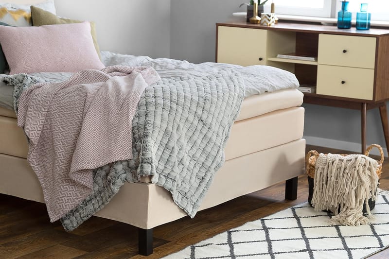 Kontinentalsäng Olivia 120x200 Latexmadrass - Beige - Möbler - Säng - Kontinentalsäng