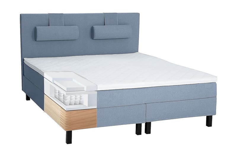 Kontinentalsäng Olivia 120x200 Polyeter - Mörkblå - Möbler - Säng - Kontinentalsäng