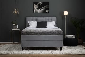 Kontinentalsäng Olivia 140x200 Latexmadrass - Mellangrå - Möbler - Säng - Kontinentalsäng
