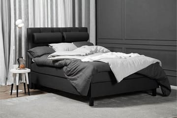 Kontinentalsäng Olivia 140x200 Latexmadrass - Svart|Grå - Möbler - Säng - Kontinentalsäng