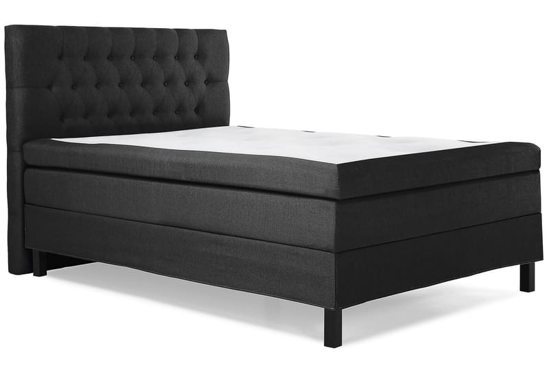Kontinentalsäng Olivia 140x200 Latexmadrass - Svart|Grå - Möbler - Säng - Kontinentalsäng