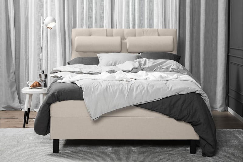 Kontinentalsäng Olivia 140x200 Polyeter - Beige - Möbler - Säng - Kontinentalsäng