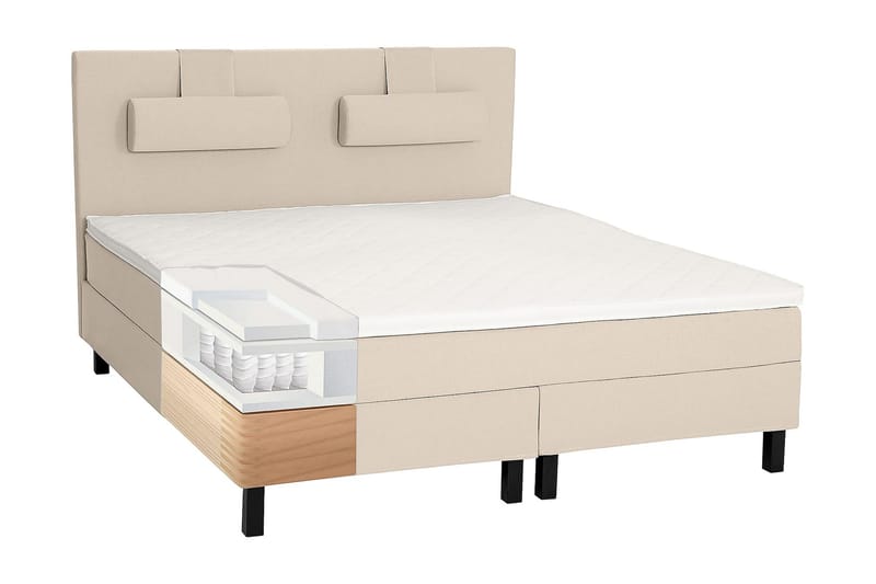 Kontinentalsäng Olivia 150x200 Skum - Beige - Möbler - Säng - Kontinentalsäng