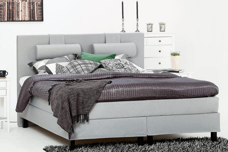 Kontinentalsäng Olivia 150x200 Skum - Mellangrå - Möbler - Säng - Kontinentalsäng
