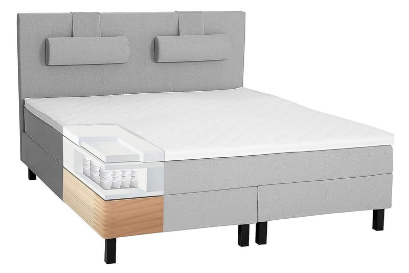 Kontinentalsäng Olivia 150x200 Skum - Mellangrå - Möbler - Säng - Kontinentalsäng
