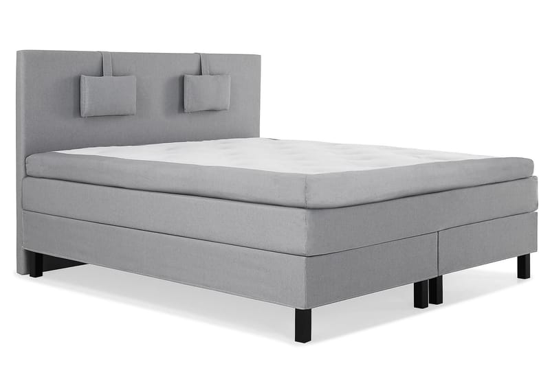 Kontinentalsäng Olivia 150x200 Polyeter - Mellangrå - Möbler - Säng - Kontinentalsäng