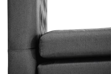 Kontinentalsäng Olivia 160x200 Latexmadrass - Svart|Grå - Möbler - Säng - Kontinentalsäng